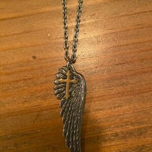 Silver Wing Pendant Necklace